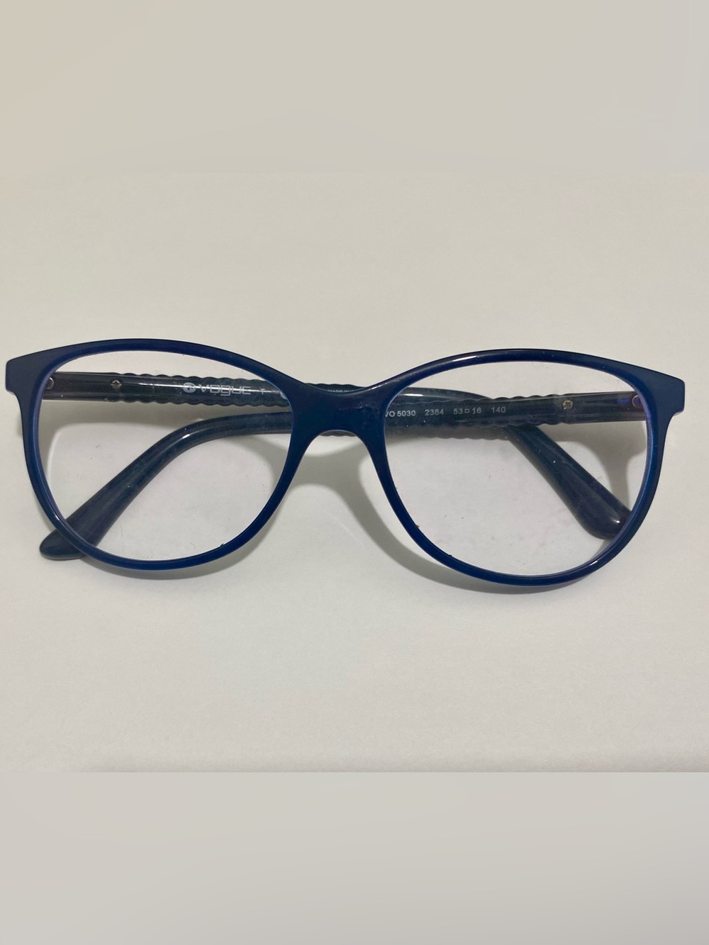 Vogue Eyewear Deep Blue Rounded Cat-Eye Frames